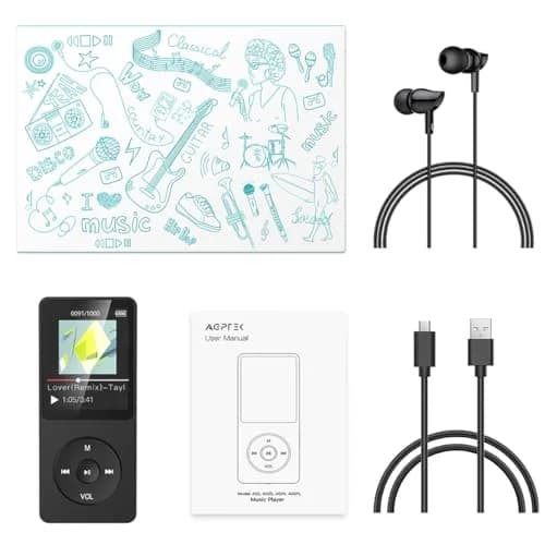 AGPTEK A02 MP3 Player 32GB Black | 70 Hours Playback thumbnail 7