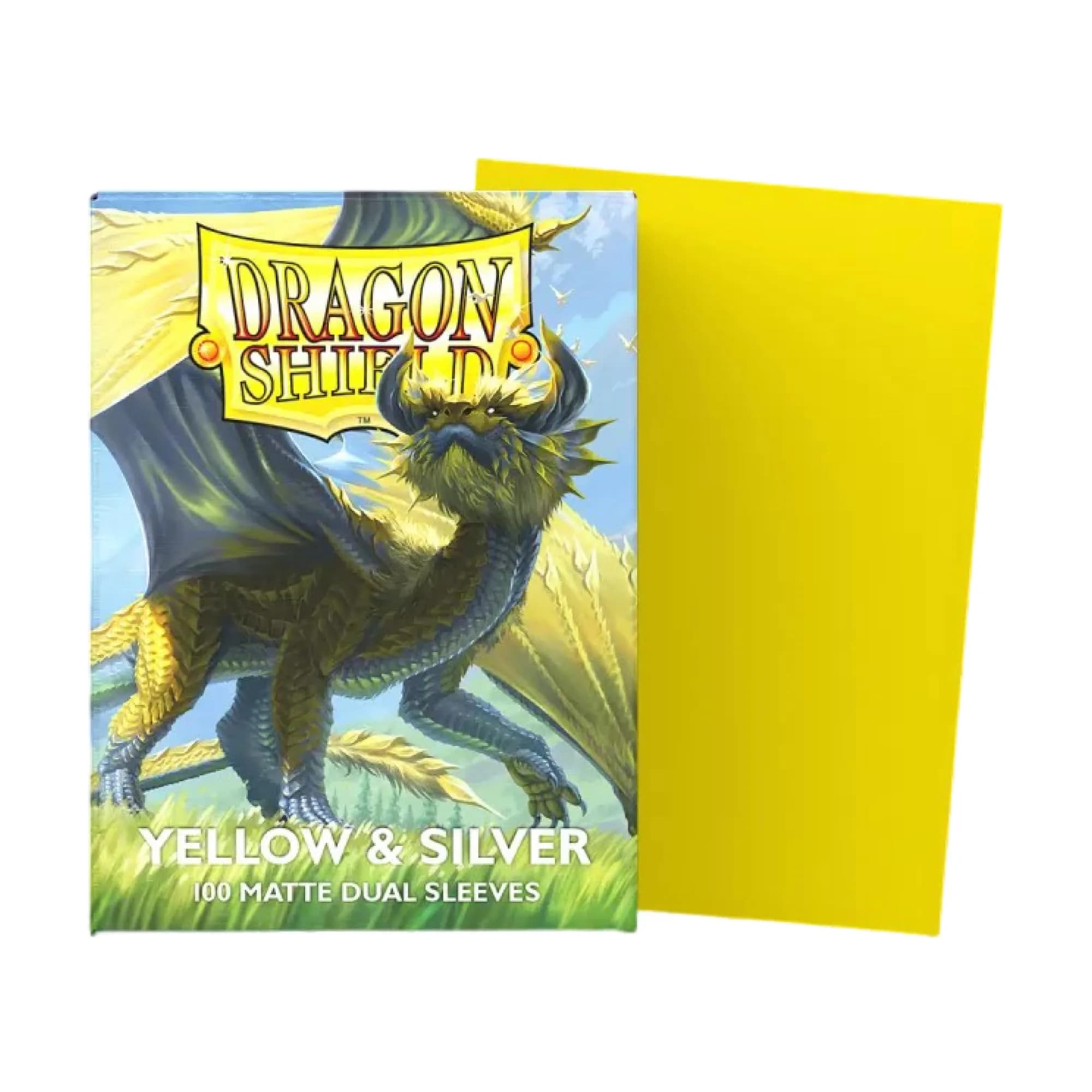 Dragon Shield Matte Dual Standard Size Card Sleeves (100ct, Yellow & Silver) | Non-Toxic, BPA-Free Card Sleeves for TCGs - view 2