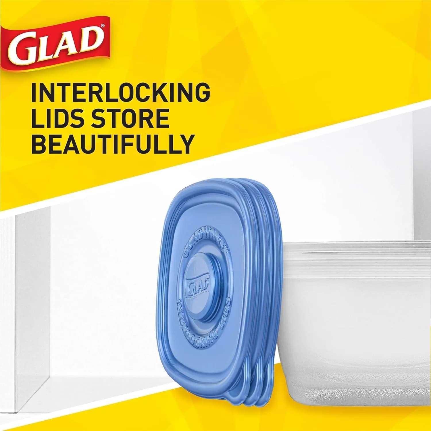 Glad GladWare Tall Entree Containers, Large Square, 42 Oz, 3 Count, 2-Pack thumbnail 3