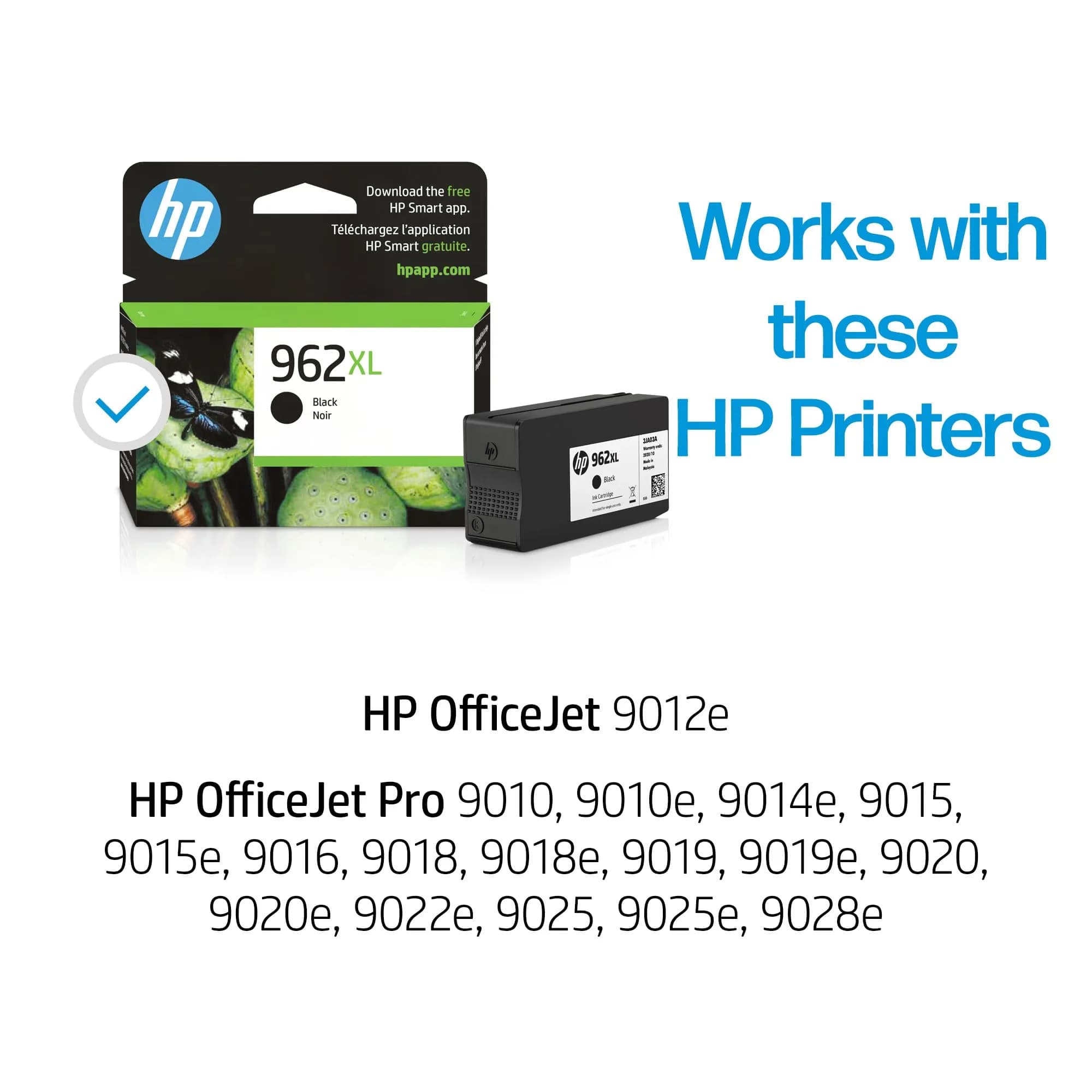 HP 962XL Black Ink Cartridge 24-Pack | Fade-Resistant Documents - view 2