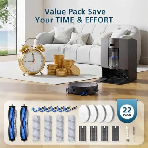 Lacvik 22 Pack X11 OmniCyclone Accessories for Ecovacs Deebot X11 OmniCyclone & Yeedi S20 Infinity Robot Vacuum | HEPA Filters, Roller Brushes, Side Brushes thumbnail 8