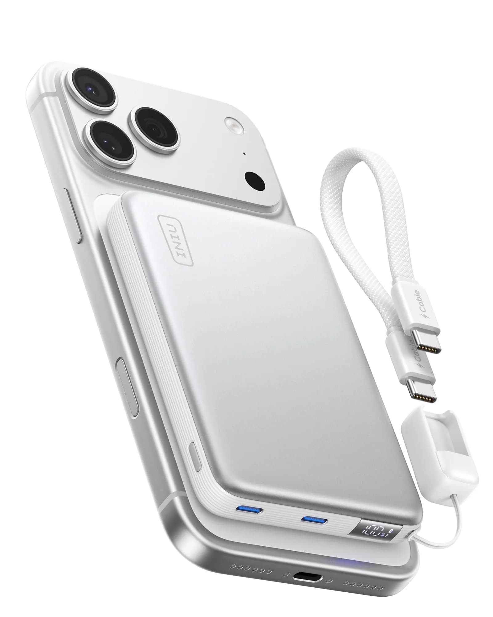 INIU Power Bank 25W Portable Charger 10,000mAh | Slim Magnetic Wireless & Fast Wired Charging - main product image