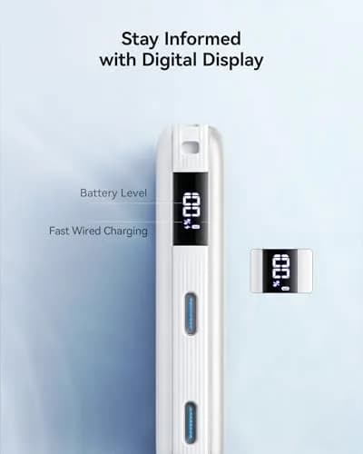 INIU Power Bank 25W Portable Charger 10,000mAh | Slim Magnetic Wireless & Fast Wired Charging thumbnail 3