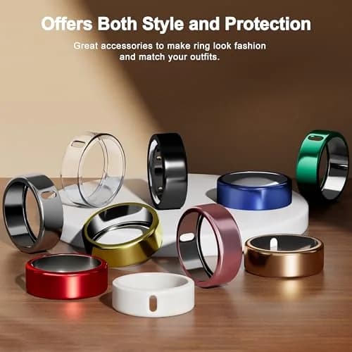 ZOOROO Oura Ring Gen 3/4 Cover 3-Pack Size 10 (Gold*2+White) | Anti-Scratch TPU Protector with Charging Hole thumbnail 7
