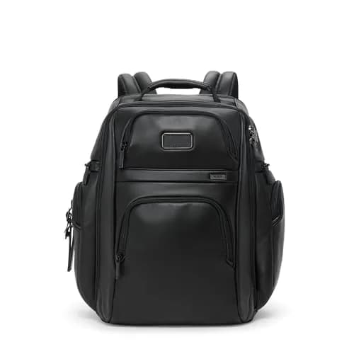 TUMI Brief Pack Black 1 | Unisex Laptop Backpack with Water-Resistant Leather, Fits 15" Laptop, Well-Organized, 1 Size thumbnail 1