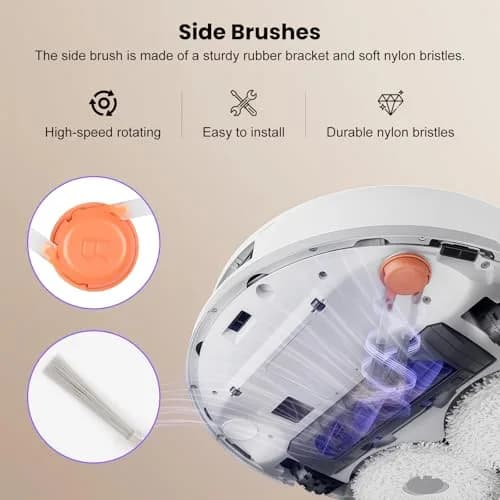 BTRSOLUS Robot Vacuum Accessories Kit for NARWAL Freo X10 Pro | 20 Pcs: 1 Main Brush, 6 Dust Bags, 4 Hepa Filters, 4 Mop Pads, 4 Side Brushes, 1 Clean Tool thumbnail 4
