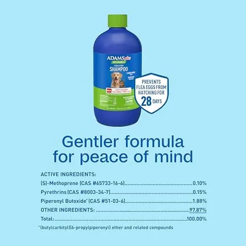 ADAMS Plus Botanicals Flea & Tick Shampoo with Precor for Dogs, Cats, Puppies & Kittens 473ml (16 Ounces) | Gentle, Plant-Based Formula for Sensitive Skin thumbnail 8
