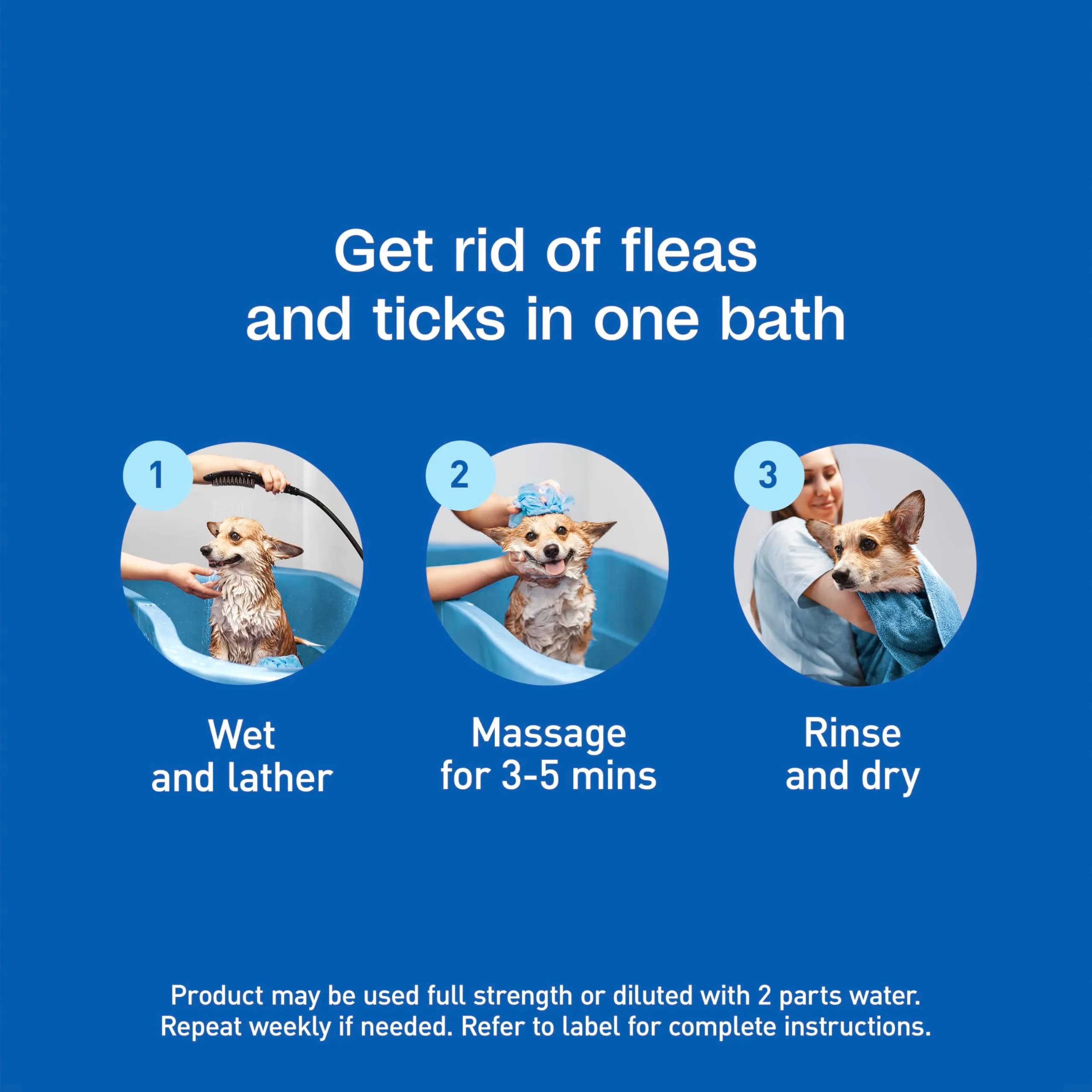 ADAMS Plus Botanicals Flea & Tick Shampoo with Precor for Dogs, Cats, Puppies & Kittens 473ml (16 Ounces) | Gentle, Plant-Based Formula for Sensitive Skin - view 9