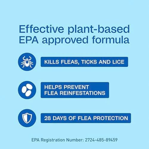 ADAMS Plus Botanicals Flea & Tick Shampoo with Precor for Dogs, Cats, Puppies & Kittens 473ml (16 Ounces) | Gentle, Plant-Based Formula for Sensitive Skin thumbnail 2