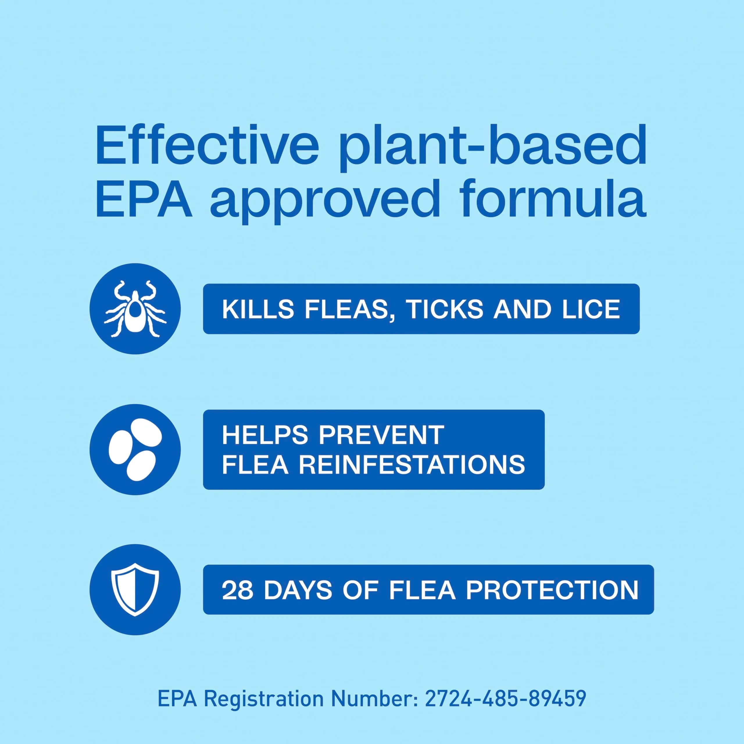 ADAMS Plus Botanicals Flea & Tick Shampoo with Precor for Dogs, Cats, Puppies & Kittens 473ml (16 Ounces) | Gentle, Plant-Based Formula for Sensitive Skin - view 2