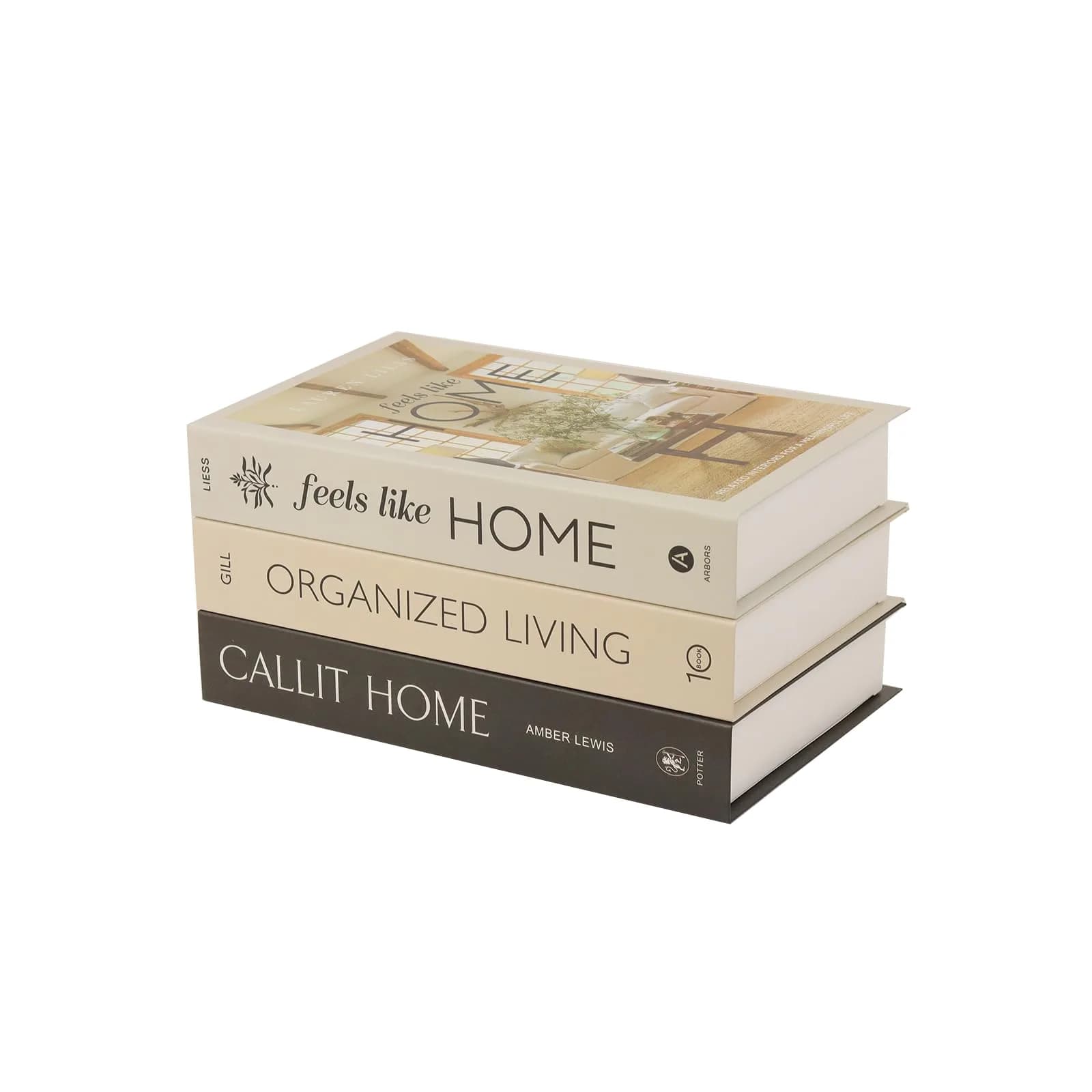 YOYMJBY Faux Decorative Books Set 3 pcs (26.7cm x 17cm x 4.2cm) | Aesthetic Home Decor for Coffee Tables & Shelves