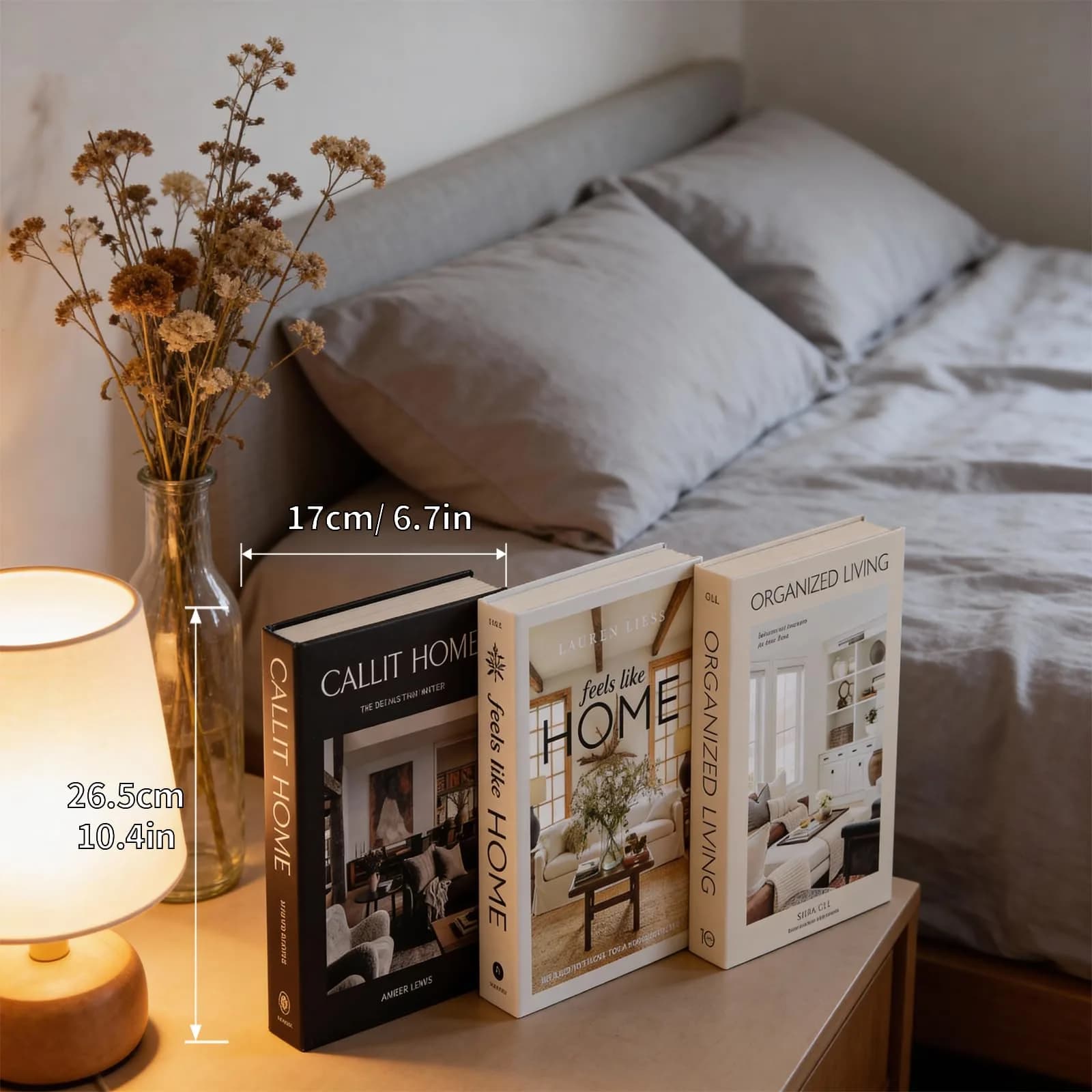 YOYMJBY Faux Decorative Books Set 3 pcs (26.7cm x 17cm x 4.2cm) | Aesthetic Home Decor for Coffee Tables & Shelves - view 5
