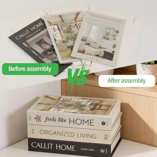 YOYMJBY Faux Decorative Books Set 3 pcs (26.7cm x 17cm x 4.2cm) | Aesthetic Home Decor for Coffee Tables & Shelves thumbnail 6