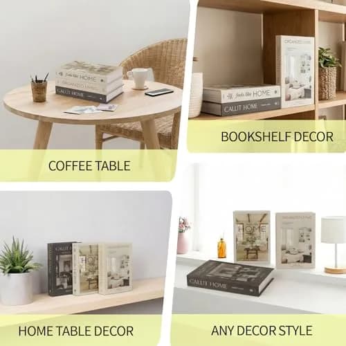 YOYMJBY Faux Decorative Books Set 3 pcs (26.7cm x 17cm x 4.2cm) | Aesthetic Home Decor for Coffee Tables & Shelves thumbnail 8