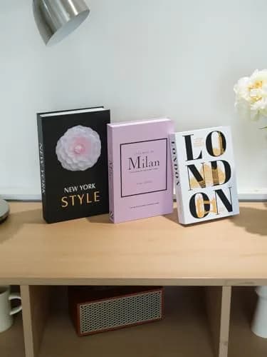 YOYMJBY Faux Decorative Books Set of 3 (26.7cm x 17cm x 4.2cm) | Aesthetic Home Decor Accents thumbnail 5