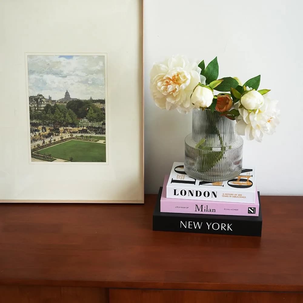 YOYMJBY Faux Decorative Books Set of 3 (26.7cm x 17cm x 4.2cm) | Aesthetic Home Decor Accents - view 2