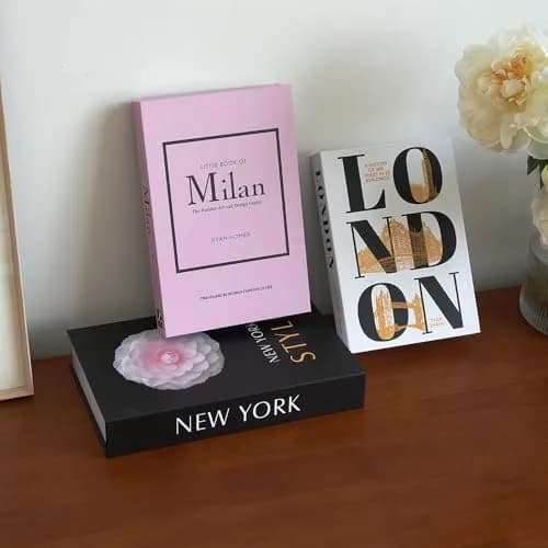 YOYMJBY Faux Decorative Books Set of 3 (26.7cm x 17cm x 4.2cm) | Aesthetic Home Decor Accents thumbnail 3