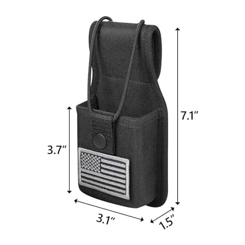 LUITON Universal Radio Case 22.6cm (7.1in) | Durable Nylon Holster with Belt Loop for Two-Way Radios thumbnail 4
