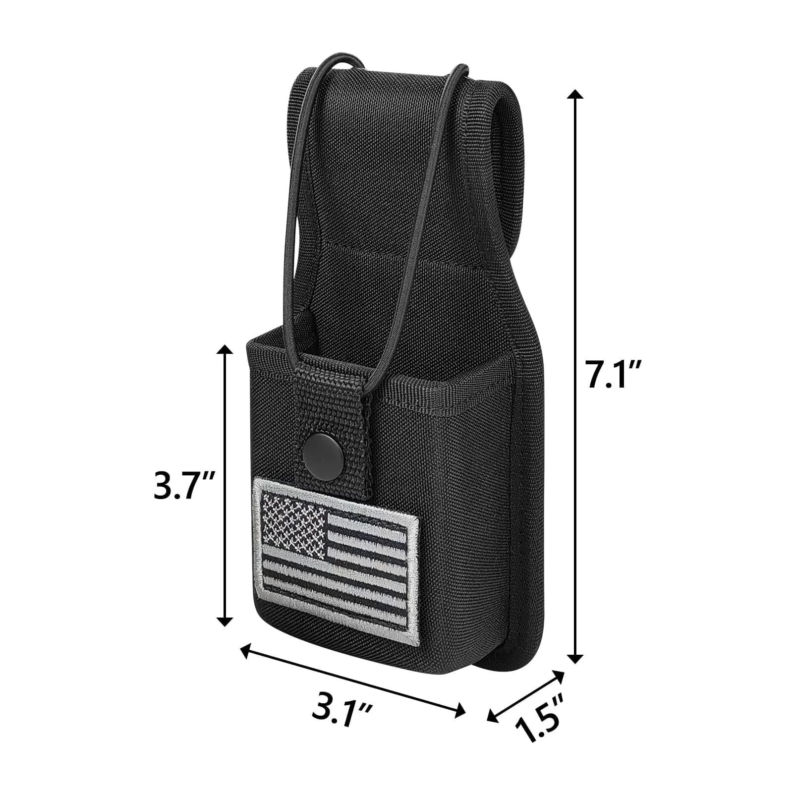 LUITON Universal Radio Case 22.6cm (7.1in) | Durable Nylon Holster with Belt Loop for Two-Way Radios - view 4