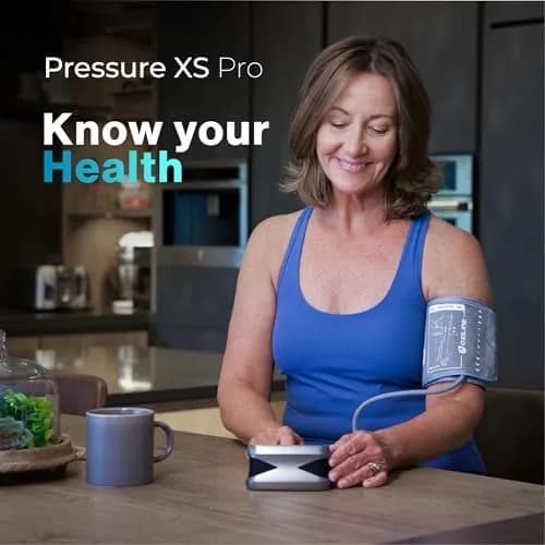 Oxiline Pressure XS Pro Bluetooth Blood Pressure Monitor, Upper Arm Cuff 22–42 cm, Accurate Digital Systolic/Diastolic, Large Display, Mobile App Compatible (1 Unit) thumbnail 7