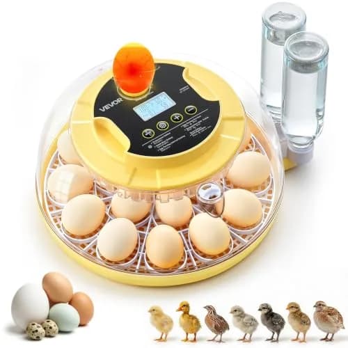 VEVOR 18-Egg Incubator Automatic Poultry Egg Turner with LED Candler | 360° Air Circulation & Humidity Control thumbnail 1