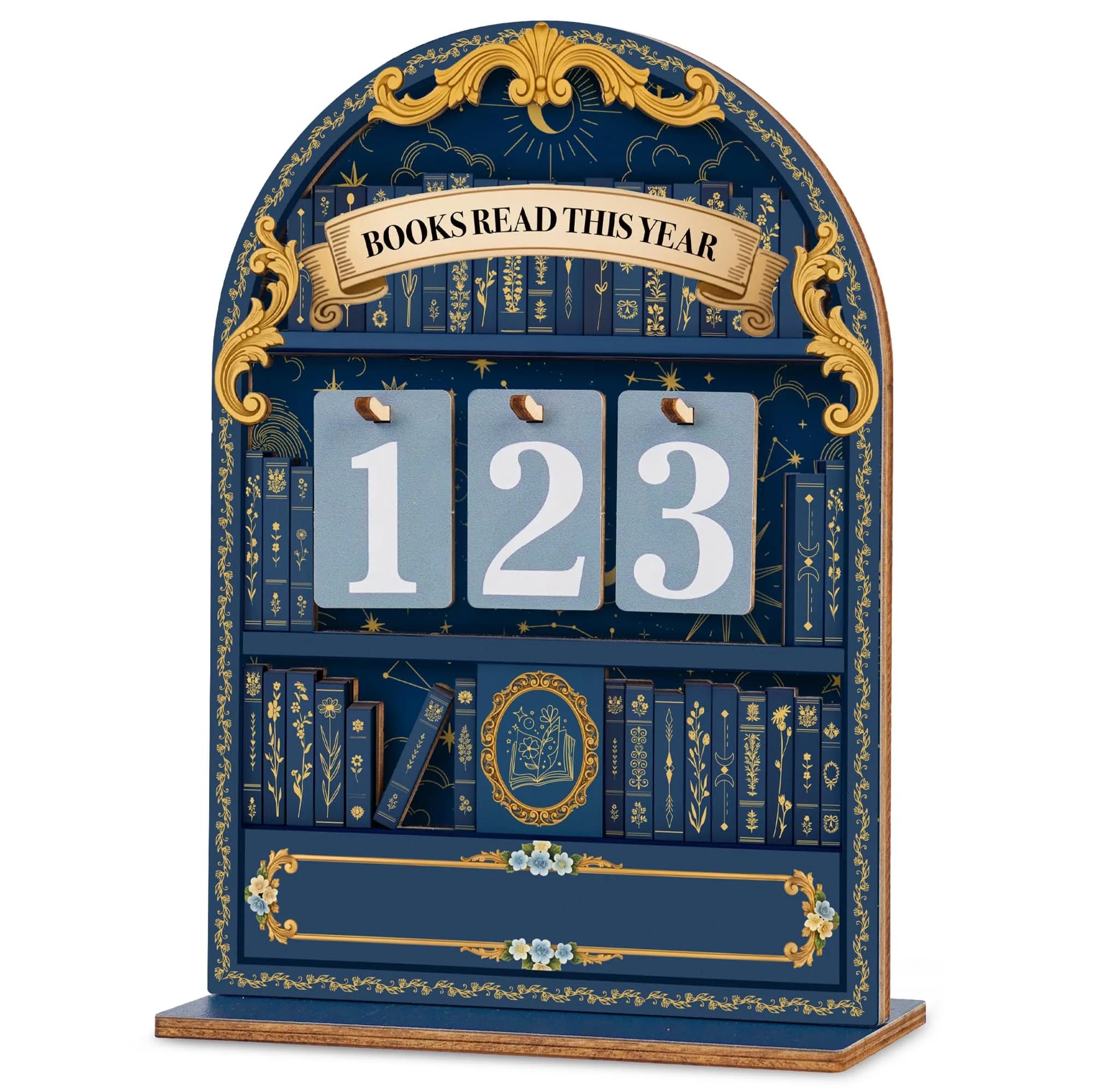 DINIZON Books Read This Year Counter Wooden Book Tracker 7 inch (17.78 cm) | Celebrate Your Reading Journey - view 9