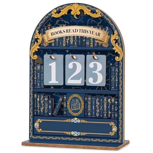 DINIZON Books Read This Year Counter Wooden Book Tracker 7 inch (17.78 cm) | Celebrate Your Reading Journey thumbnail 9