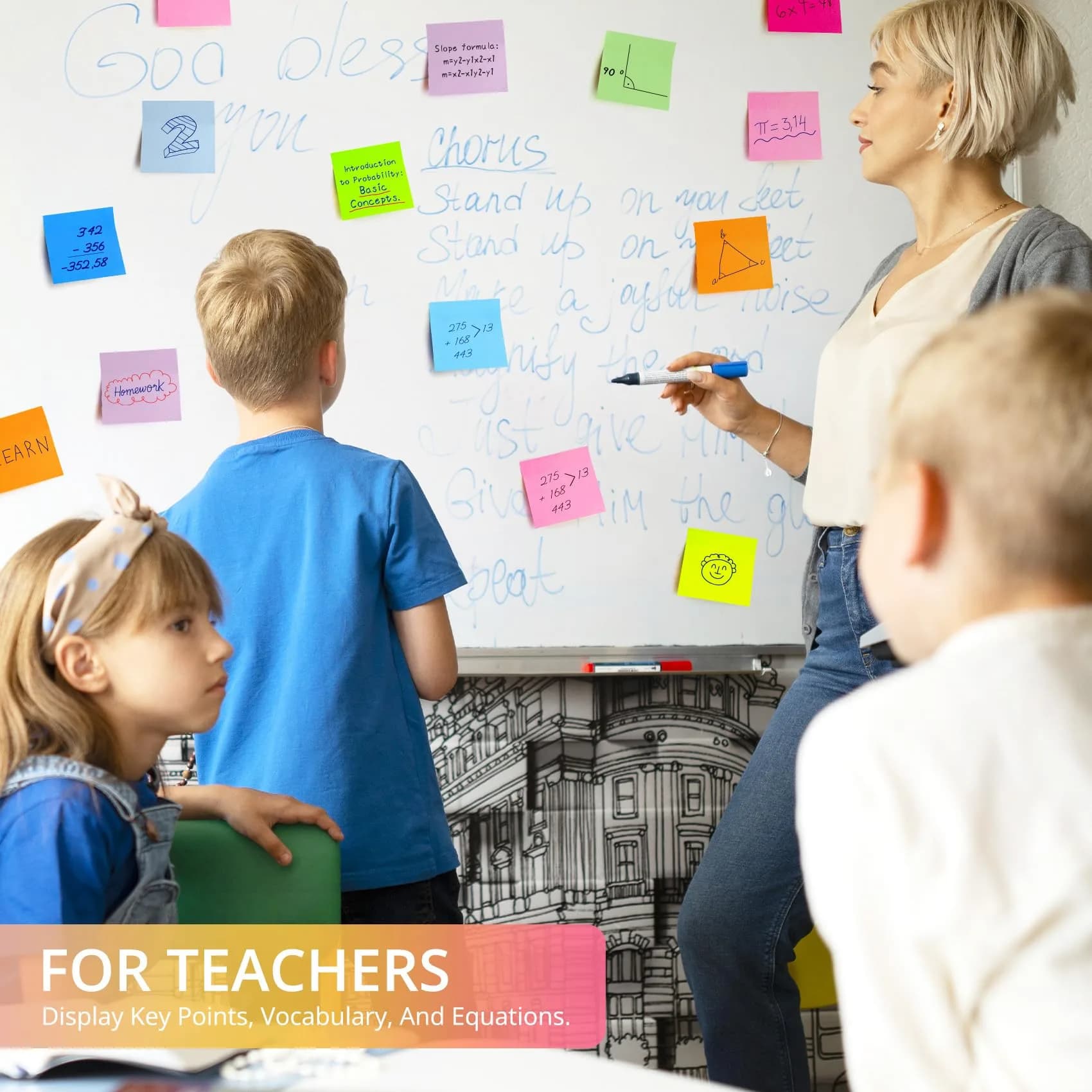 Taja Bright Sticky Notes 3x3 Inches (144 Pads) | Bulk Pack for Office, Study, and Daily Life Organization - view 5