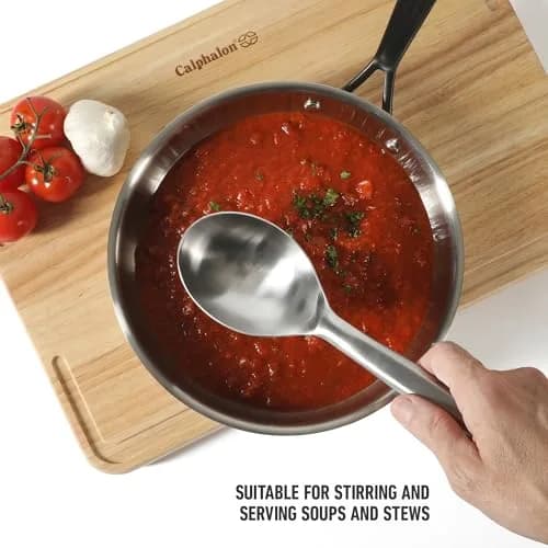 Calphalon Prime Stainless Steel Cooking Spoon | Stirring & Serving Utensil with Weighted Handle thumbnail 4