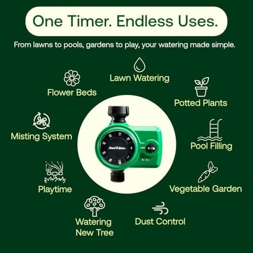Rain Bird Simple-Set Hose End Timer 1ZEHTMRS 1-Minute to 2-Hour Run Time | Battery Operated, 3/4" Brass Inlet thumbnail 3