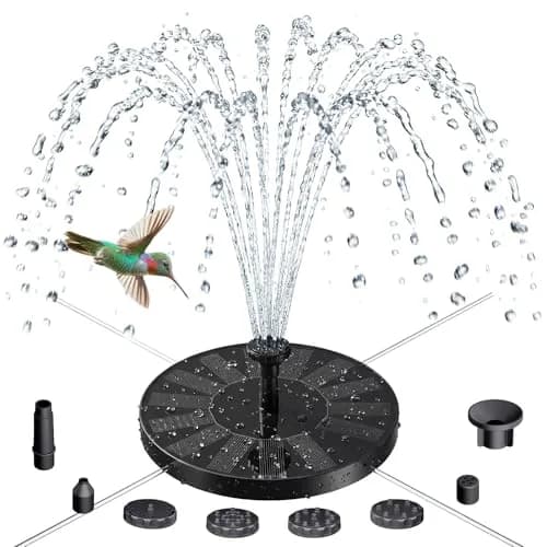 AISITIN Solar Fountain Pump for Bird Bath with 4 Fixer & 6 Nozzles | 1.5W Solar Powered Water Feature thumbnail 1