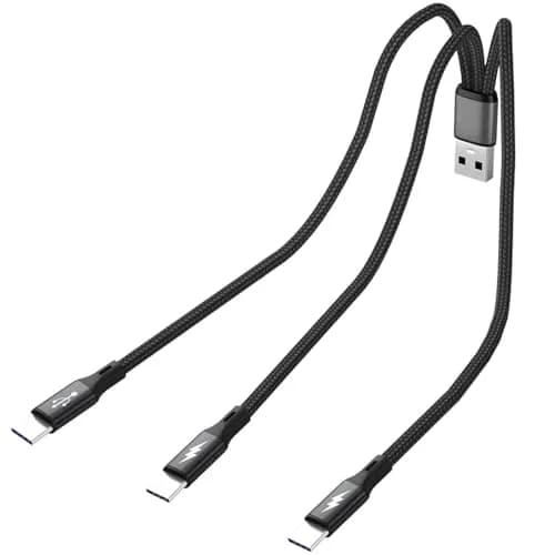 GELRHONR 2-Pack USB C Splitter Cable 120cm (47.2in) | 3-in-1 Fast Charging & Data Transfer thumbnail 8