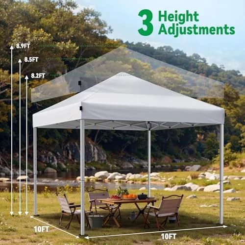 Driftalia 10x10 Pop Up Canopy Tent One-Push Center Lock, Portable Shelter thumbnail 4