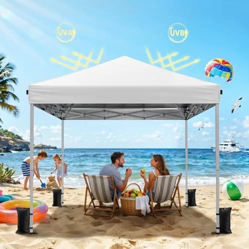 Driftalia 10x10 Pop Up Canopy Tent One-Push Center Lock, Portable Shelter thumbnail 5