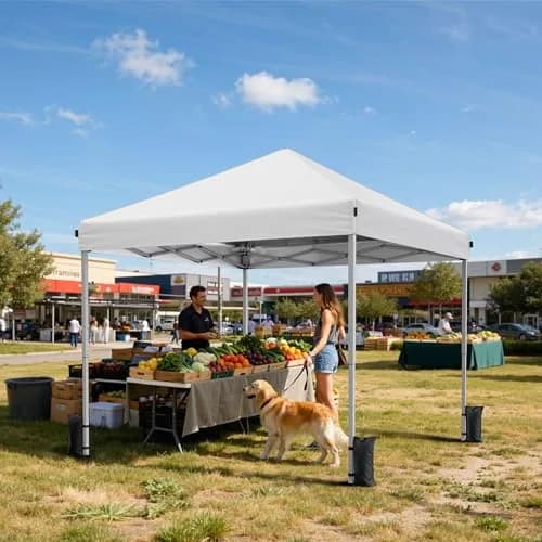 Driftalia 10x10 Pop Up Canopy Tent One-Push Center Lock, Portable Shelter thumbnail 7