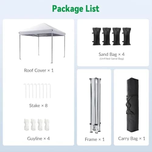 Driftalia 10x10 Pop Up Canopy Tent One-Push Center Lock, Portable Shelter thumbnail 3