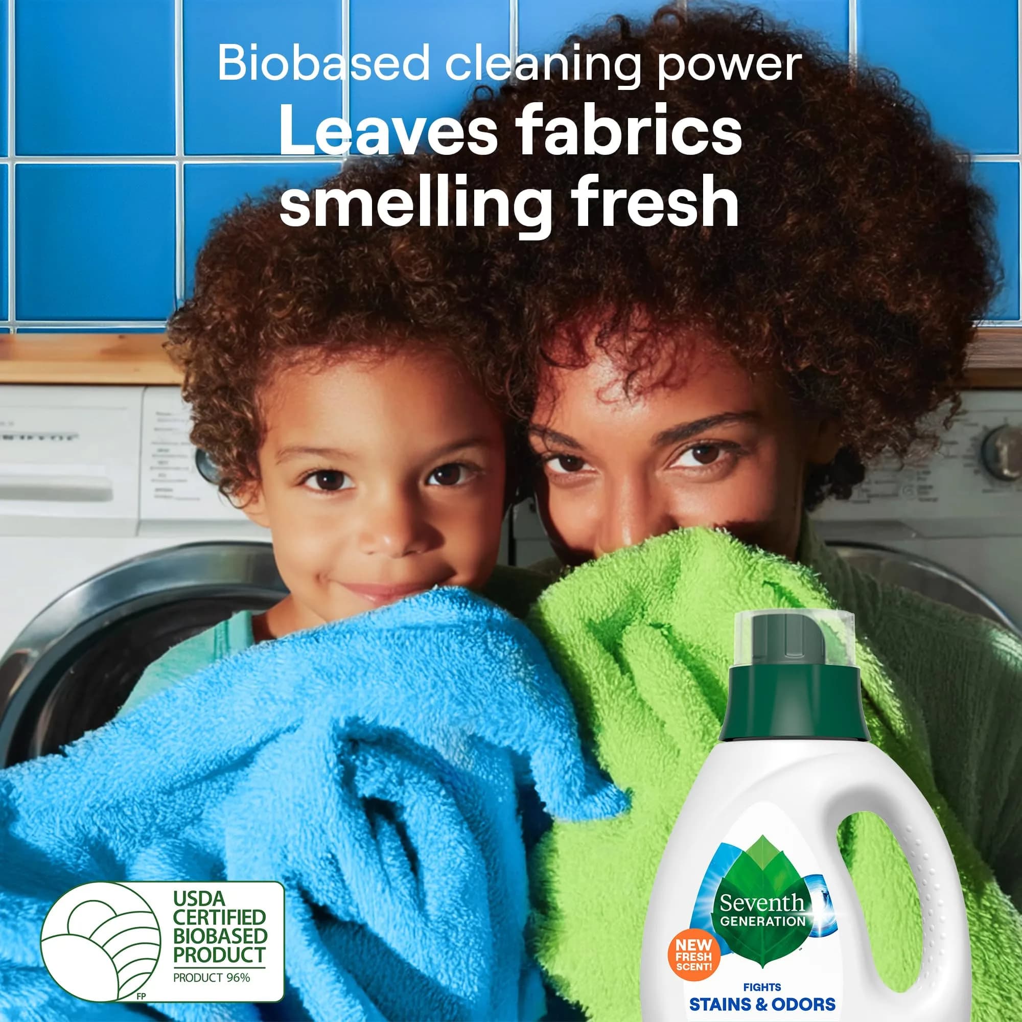Seventh Generation Concentrated Liquid Laundry Detergent Fresh Scent 1.18 L (40 Fl Oz) | USDA Biobased Formula Fights Stains & Odor - view 5