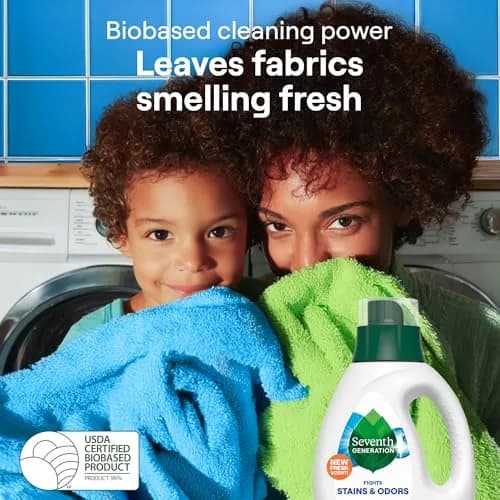 Seventh Generation Concentrated Liquid Laundry Detergent Fresh Scent 1.18 L (40 Fl Oz) | USDA Biobased Formula Fights Stains & Odor thumbnail 5