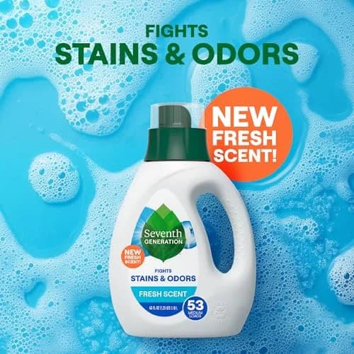 Seventh Generation Concentrated Liquid Laundry Detergent Fresh Scent 1.18 L (40 Fl Oz) | USDA Biobased Formula Fights Stains & Odor thumbnail 2