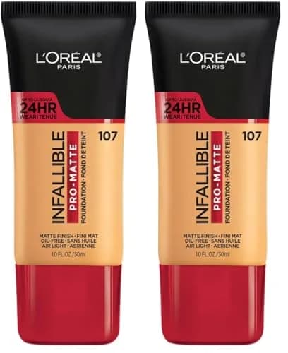 L'Oreal Paris Infallible Pro-Matte Liquid Foundation Fresh Beige 1 fl oz (Pack of 2) | Demi-Matte Finish for 24hr Wear thumbnail 1