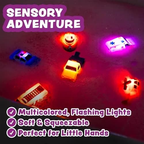 Tub Works Emergency Cars Light Up Bath Toys 12 Pack | Water-Activated Sensory Fun for Toddlers thumbnail 4
