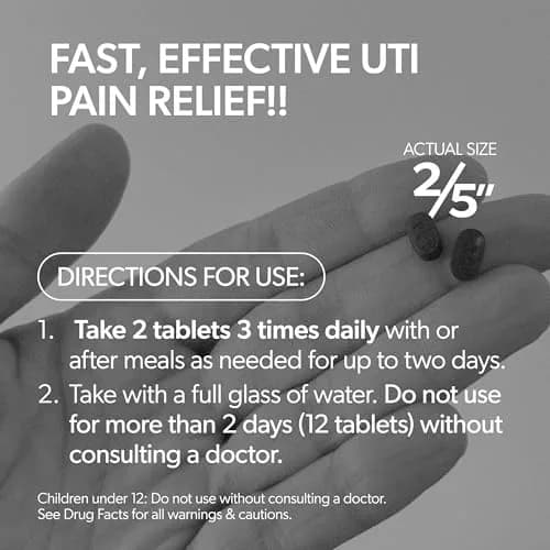 AZO Urinary Pain Relief Maximum Strength Tablets 48 Count | Fast Relief of UTI Pain thumbnail 4