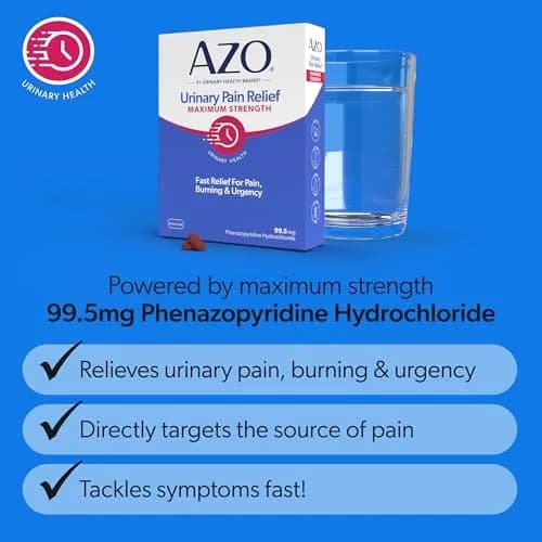 AZO Urinary Pain Relief Maximum Strength Tablets 48 Count | Fast Relief of UTI Pain thumbnail 3