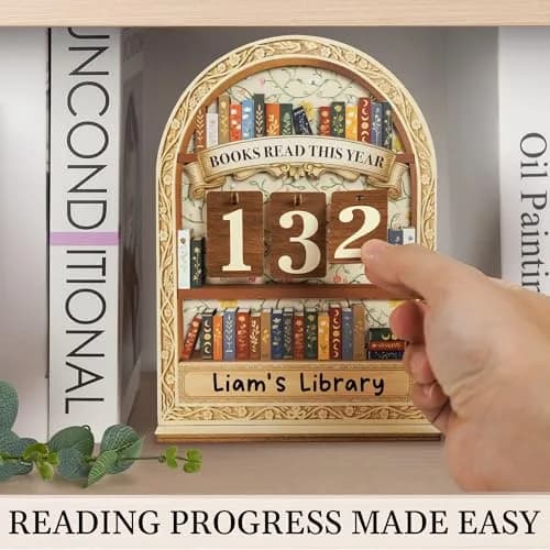 DINIZON Modern Floral Books Read This Year Counter 17.8 cm (7 Inch) | Track Reading Progress thumbnail 4