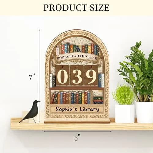 DINIZON Modern Floral Books Read This Year Counter 17.8 cm (7 Inch) | Track Reading Progress thumbnail 7