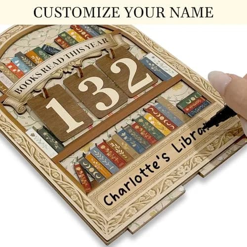 DINIZON Modern Floral Books Read This Year Counter 17.8 cm (7 Inch) | Track Reading Progress thumbnail 3