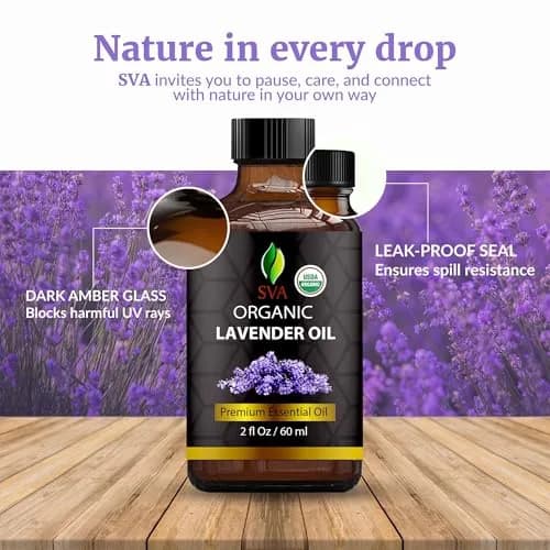 SVA ORGANICS Organic Lavender Essential Oil 60 ml (2 Fl Oz) | Steam Distilled, Pure & Natural thumbnail 7