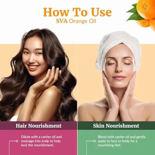 SVA Organics Orange Essential Oil 60 ml (2 Fl Oz) | Cold-Pressed, Pure & Natural thumbnail 5