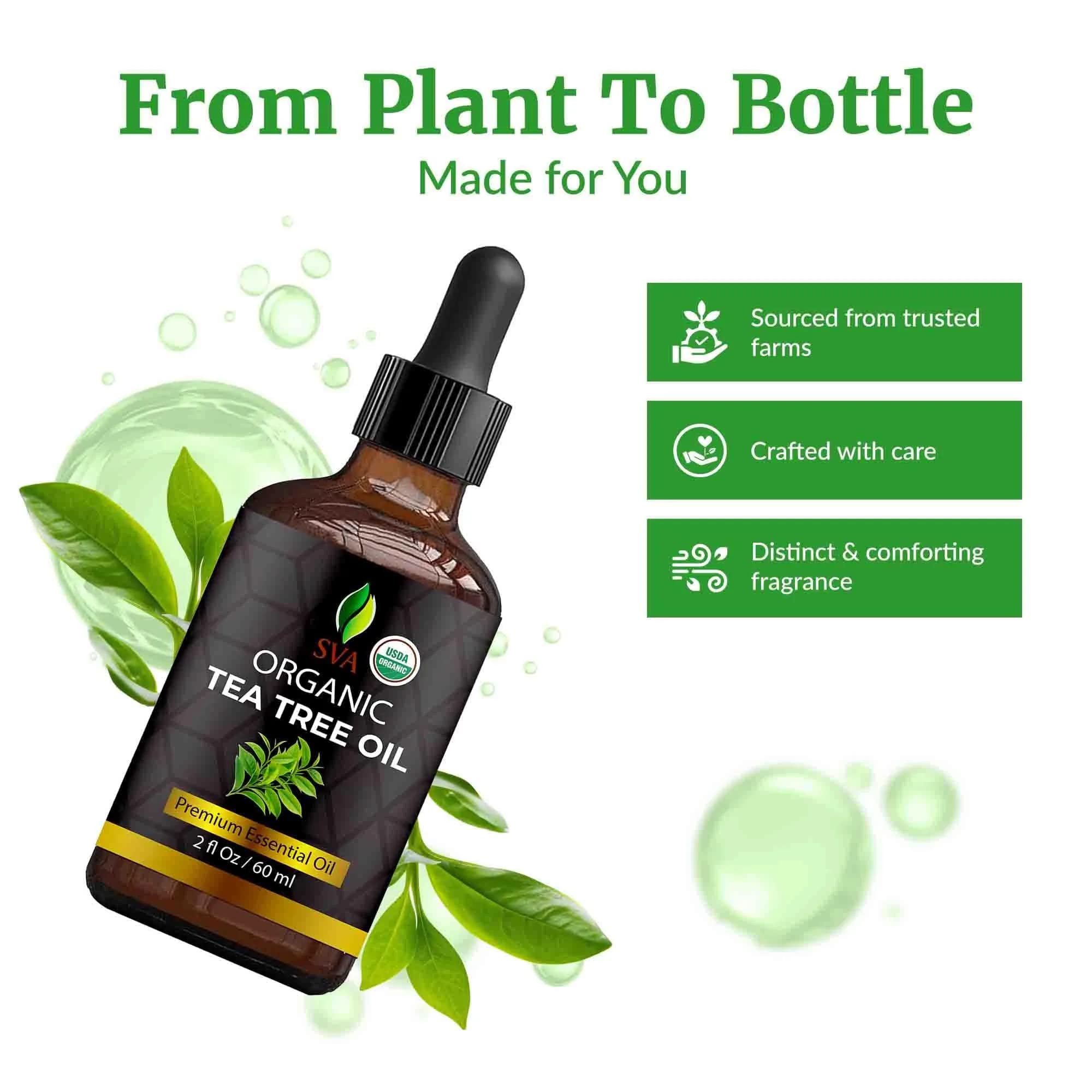 SVA ORGANICS Organic Tea Tree Essential Oil 2 Fl Oz (60 ml) - Pure & Natural - view 4