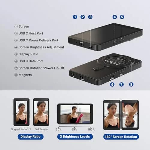NEEWER M4C 4" Magnetic Selfie Monitor Screen | 4K 120fps Wired Recording for DP Phones thumbnail 7